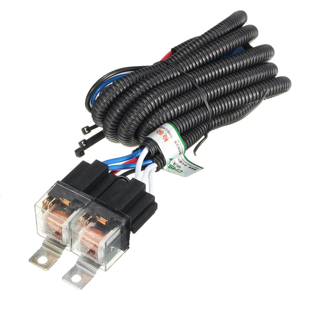 12V 7Inch H4 Head 2 Headlamp Relay Wiring Harness Socket Plug Connector Light 5202984946939