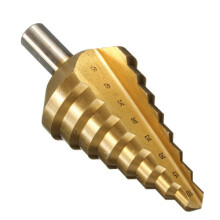 10-45mm Golden Nitriding-HSS-Spira Nitriding Groove Core  Hole Cutter Bit HSS Spiral Grooved Step Drill Bit