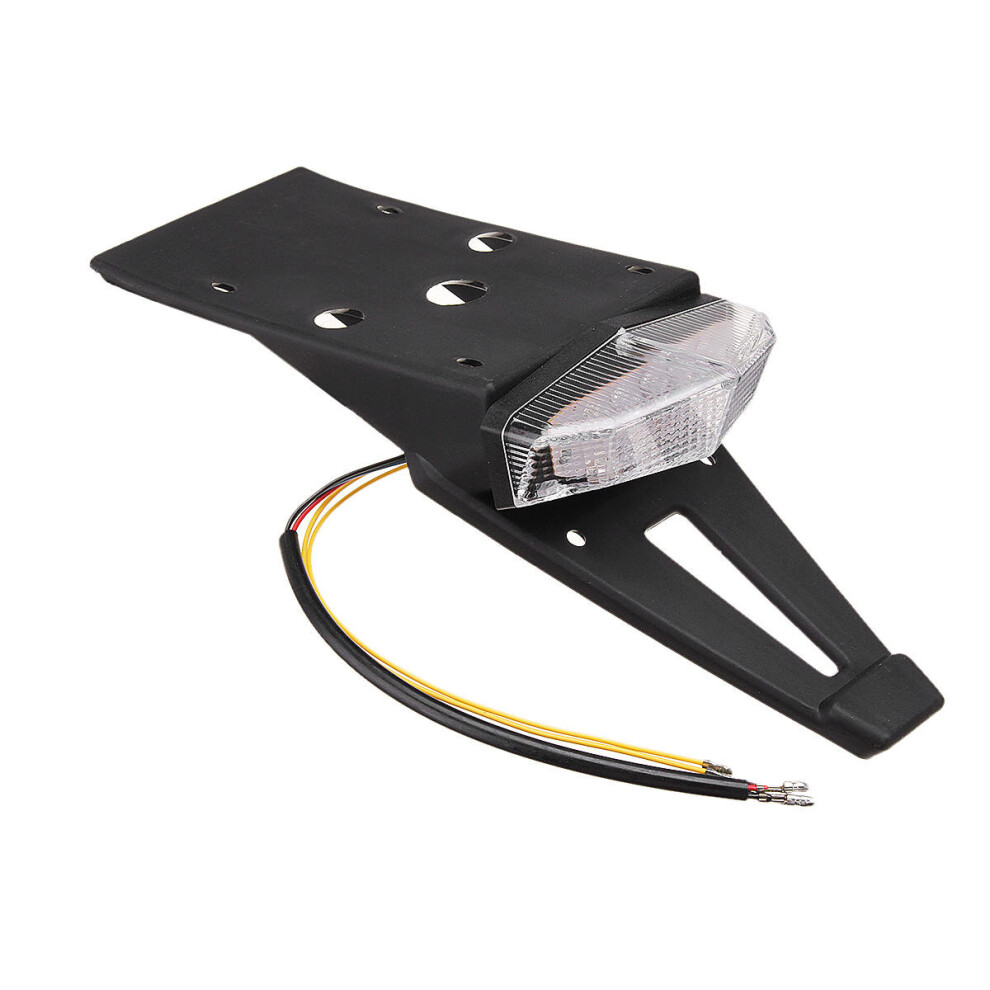 12V License Plate Motorcycle Rear Fender Tail Stop S Turn Signal Lamp Universal 02 Color Light/Yellow 5202984949886