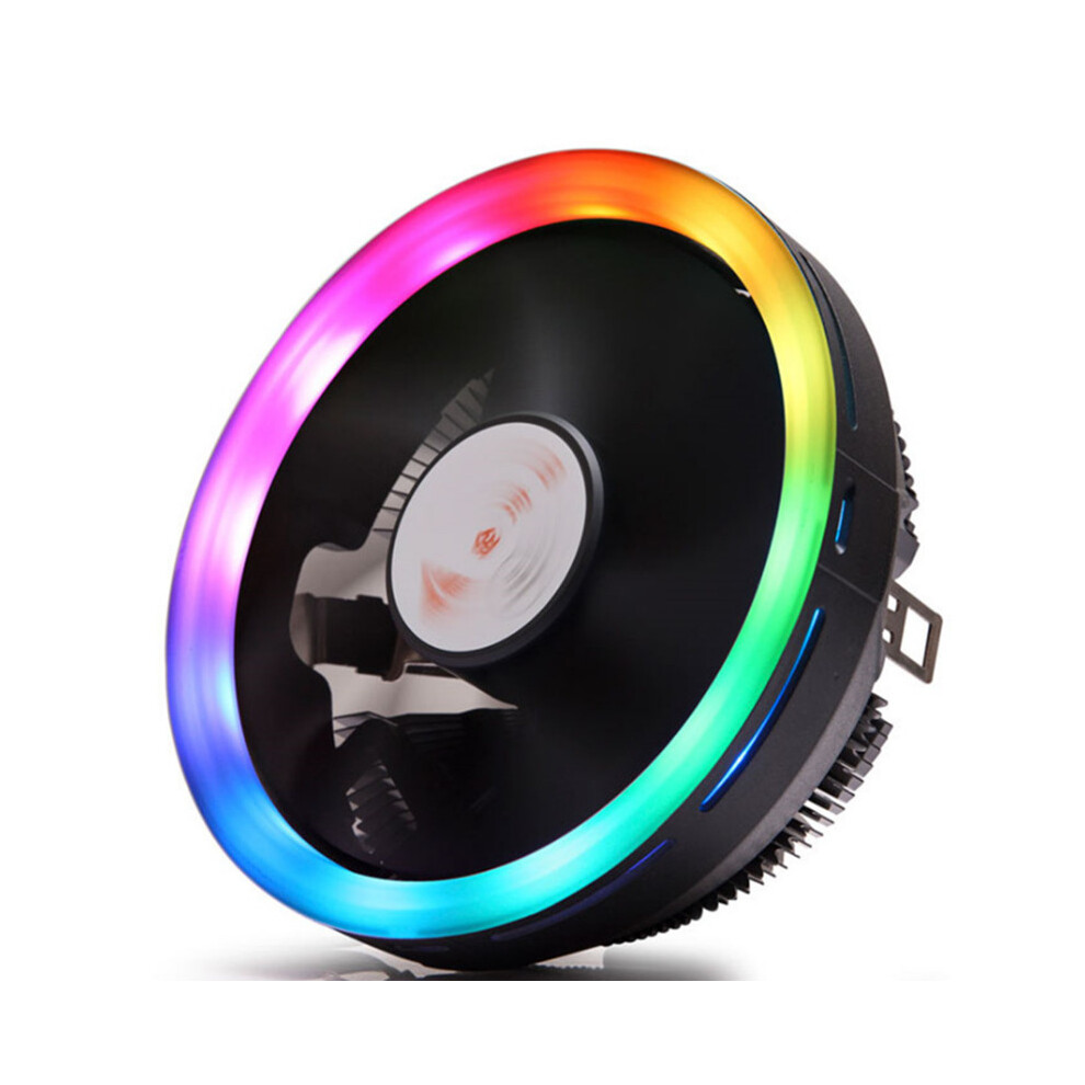 1Pcs 120Mm Rgb Backlit Cpu Cooling Fan Desktop Computer Mute Cooler Heatsink With Thermal Silicon Grease For Intel Amd 840079134486
