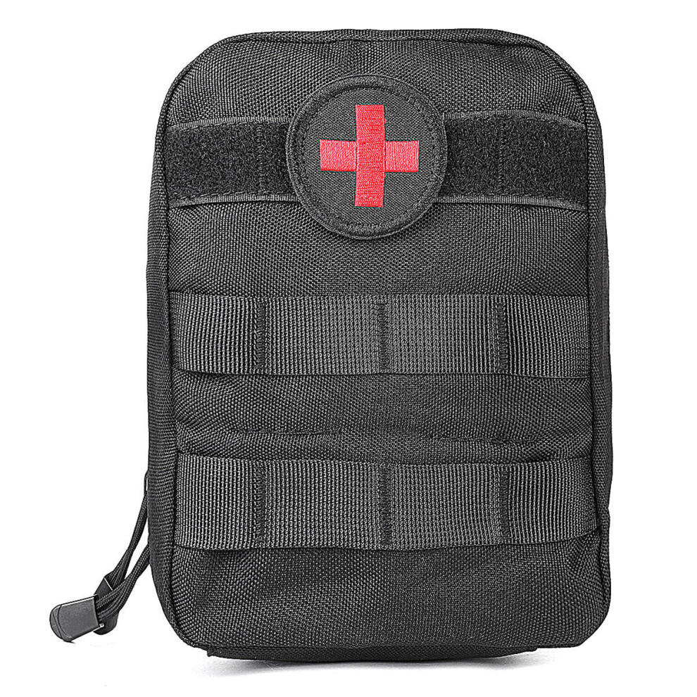 Black Waterproof Nylon Tactical Molle Bag Medical First Aid Utility Emergency Pouch Camping Hiking