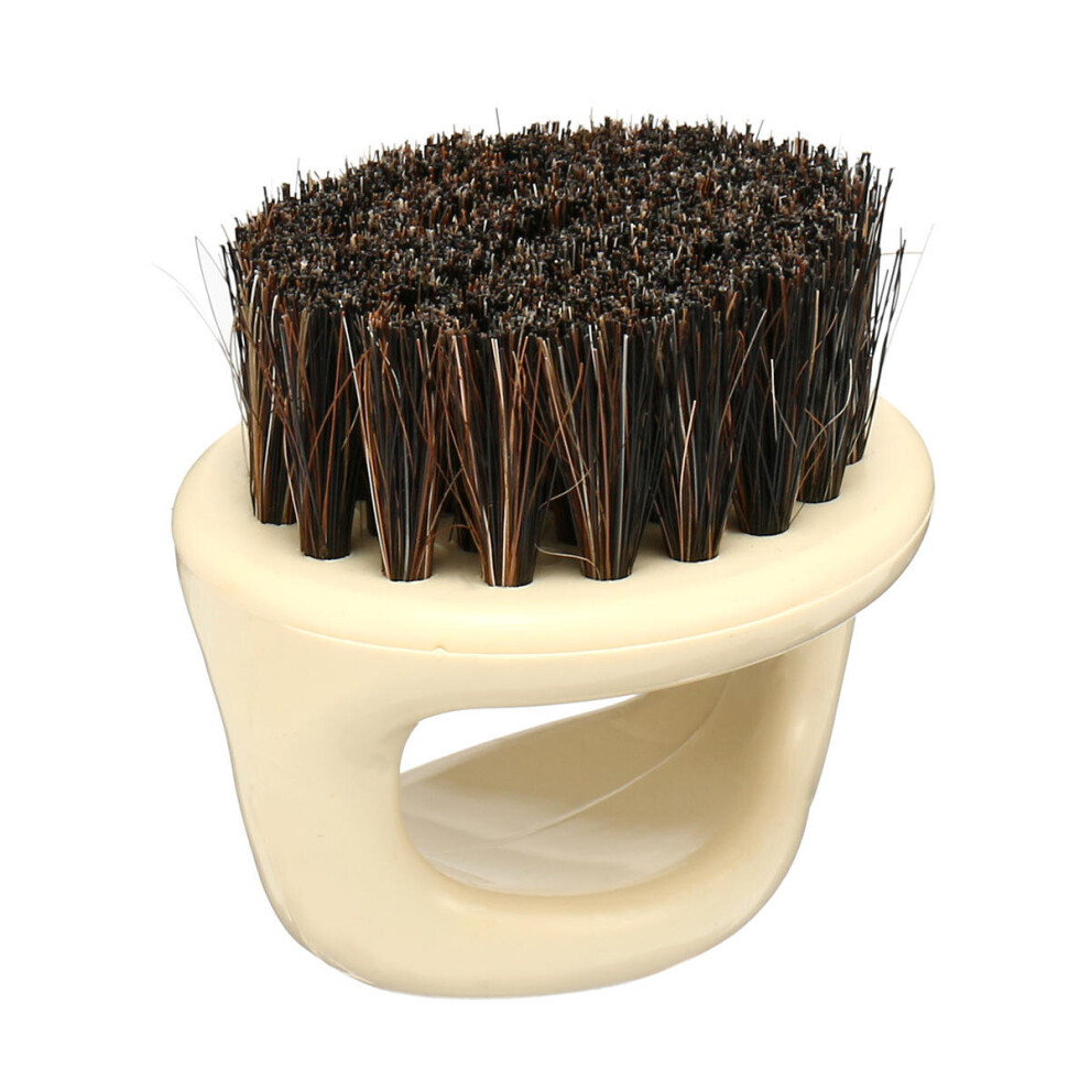 Mens Boar Hair Bristle Comb Beard Mustache Brush Oval Handheld Moustache Cleaning Brush