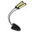 3W COB 3Modes 2 x COBs Flexible USB Rechargeable Double Head Clip-On Work Light LED Flashlight Night Light 3 x AAA 1