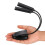 3W COB 3Modes 2 x COBs Flexible USB Rechargeable Double Head Clip-On Work Light LED Flashlight Night Light 3 x AAA 7