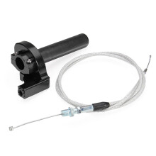 1Pcs CNC Billet Twister Throttle Tube Clamp Assembly + Cable For Dirt Pit Bike BLACK COLOUR