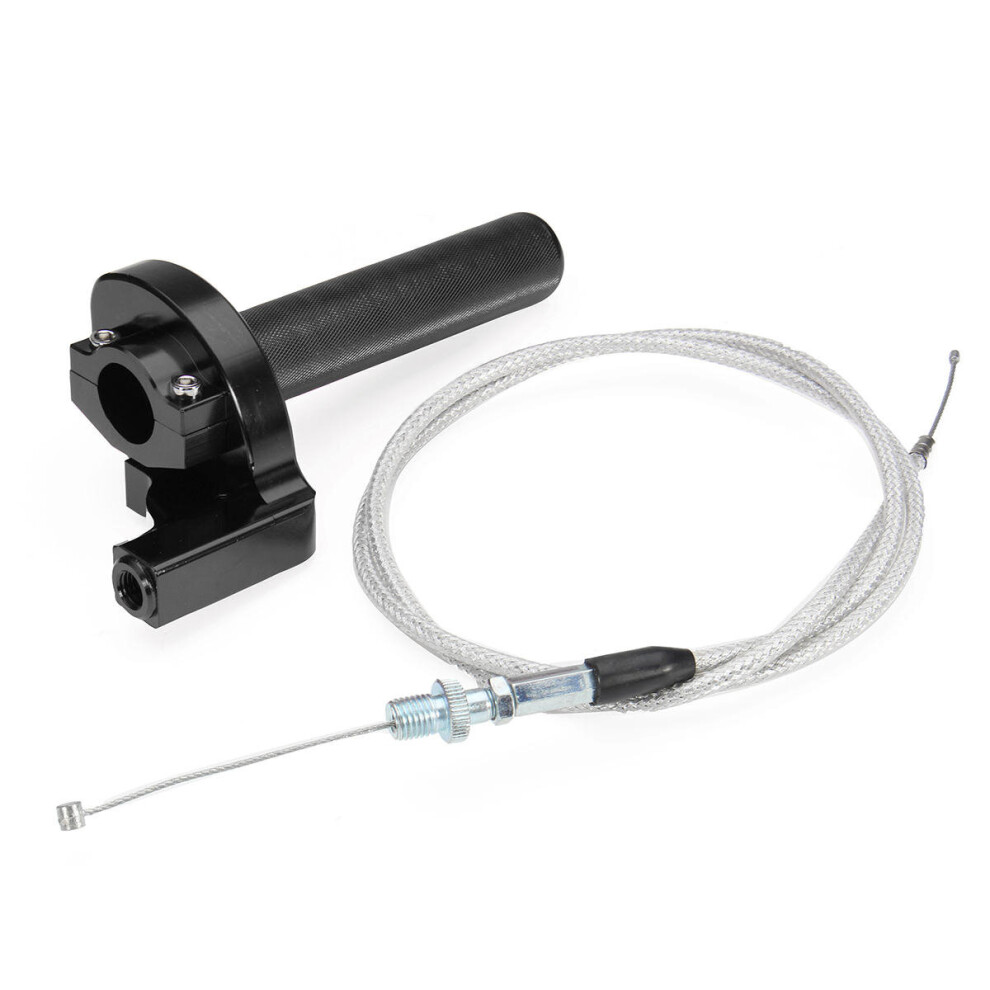 1Pcs Cnc Billet Twister Throttle Tube Clamp Assembly + Cable For Dirt Pit Bike Colour Black 5202984935711