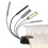 3W COB 3Modes 2 x COBs Flexible USB Rechargeable Double Head Clip-On Work Light LED Flashlight Night Light 3 x AAA 6