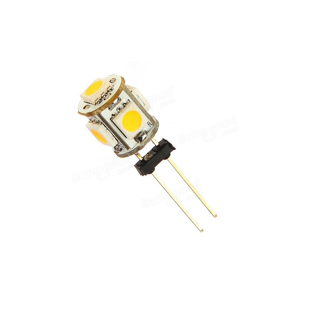 Car G4 5 Led Smd 5050 Warm Bulb Lamp Dc 12V White/Light 840079092823