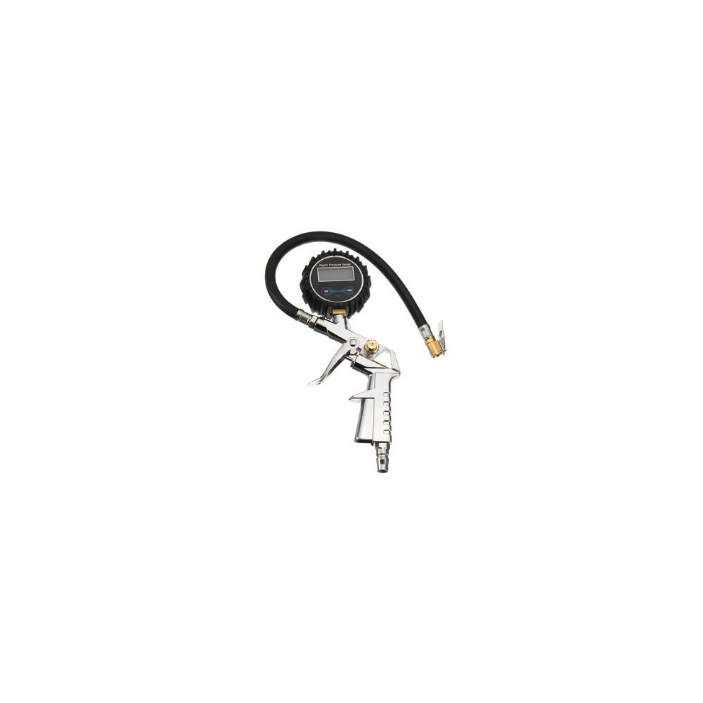 Car Motorcycle Air Tire Pressure Gauge Meter Tester Accurate + Inflator Hose 8651944789920