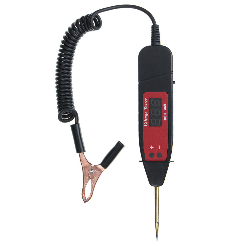 Digital Display Automobile Circuit Tester Dc Voltage Tester Pen Probe Diagnostic Tool 6901722572704