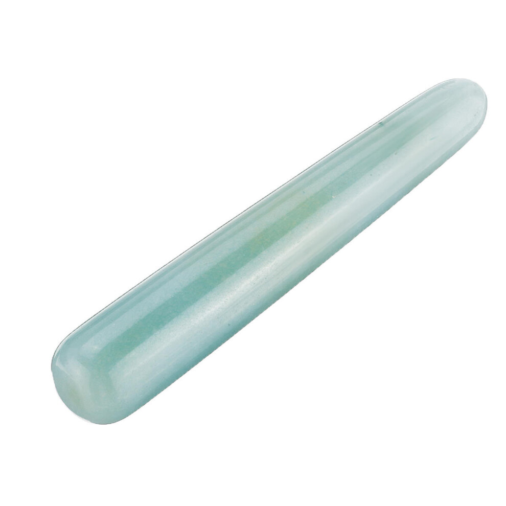 2 Pcs Natural Gemstone Quartz Jade Stick Manual Massage Wand Body Care Relaxing Massager Tool