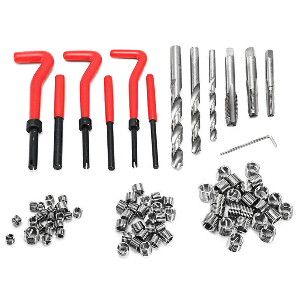 88Pcs Thread Repair Tool Helicoil Metric Rethread M6 M8 M10 Stainless Steel Kit 6901722528855