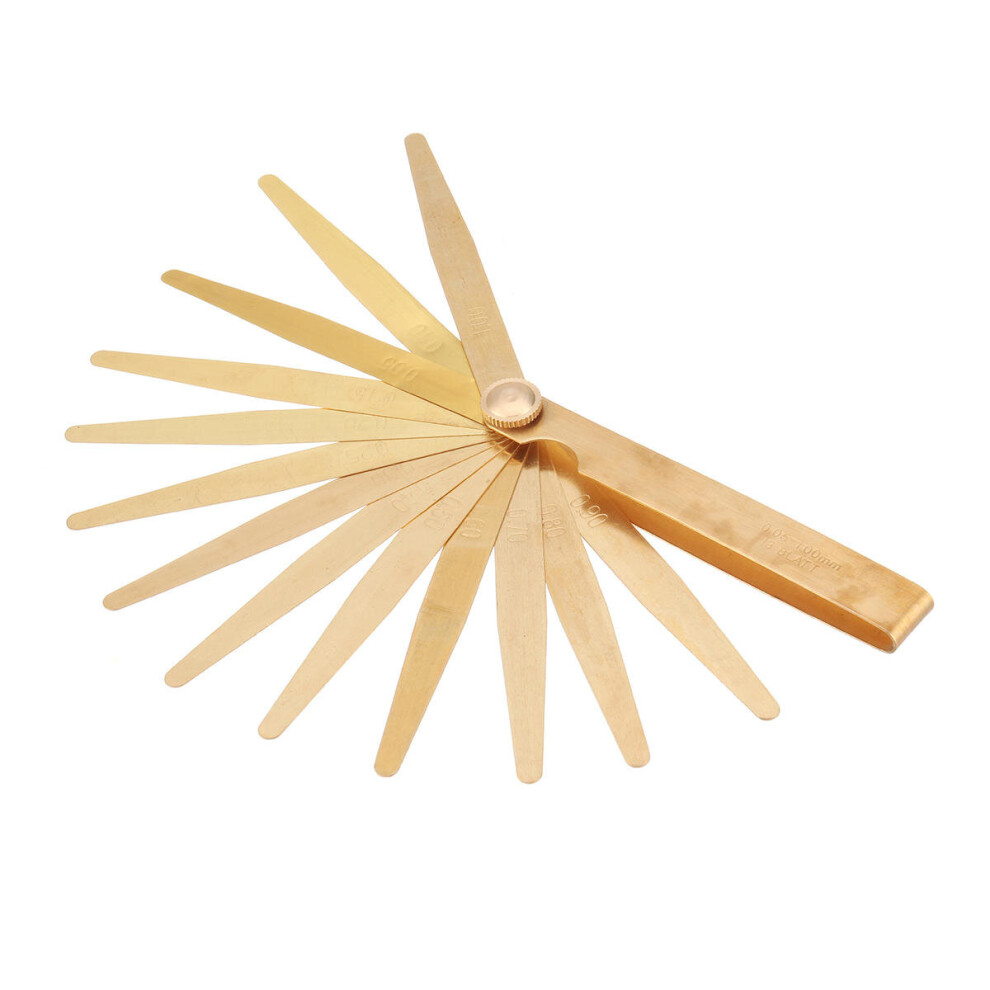 13 Copper Blade Feeler Metric Gauge 0.05 To 1.0Mm Spark Plug Measure Gap Tool 8651948789902