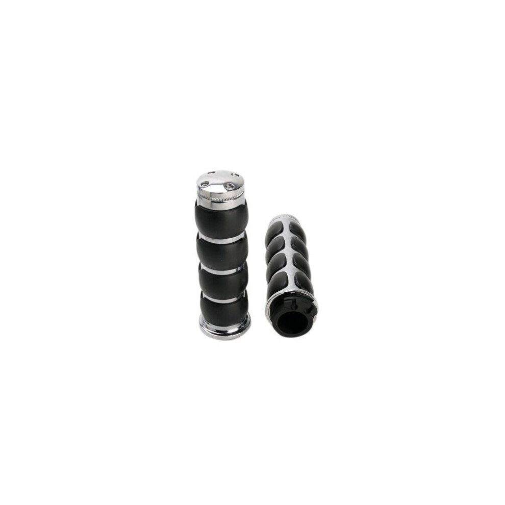 Handlebar Hand Grip Universal For Harley Black/White 4191026594027