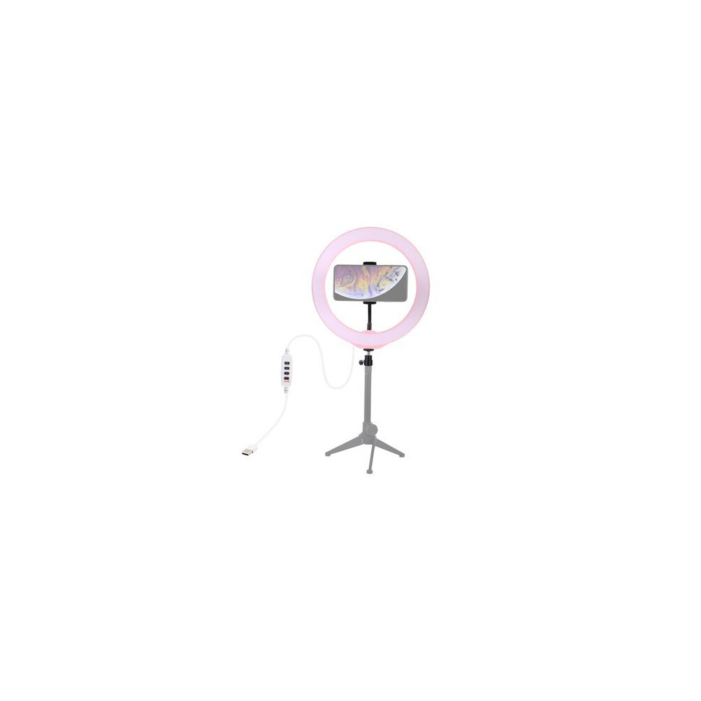 Pu397f 7.6 Inch 3200K-6500K Dimmable Led Video Ring With Phone Clip For Selfie Vlog Tik Tok Youtube Live Streaming Pink/Light 4151093695270
