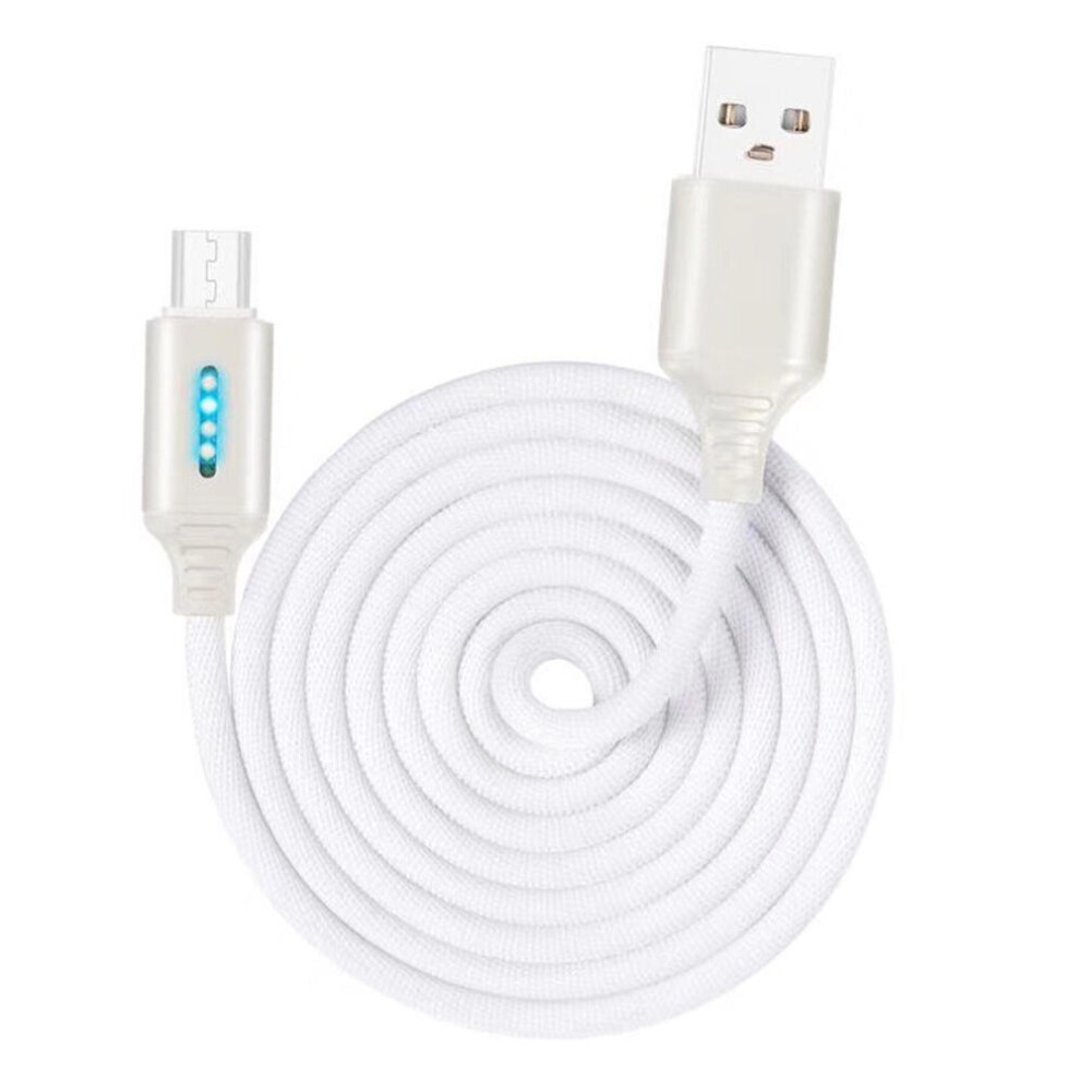 2Pcs 2.4A Micro Usb Auto Cut-Off Fast Charging Data Cable For Huawei P30 Pro Mate 30 5G Xiaomi 9Pro Redmi K30 Oneplus 7T Pro Color White 4191026564587