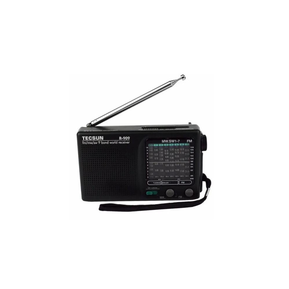 Tecsun R-909 Fm Am Sw Full-Time Semiconductor Multiband Stereo Radio Receiver 4151093686025