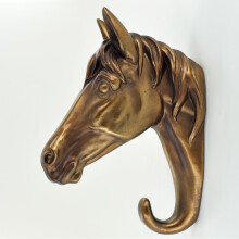 Bronze Effect Large Wall Coat Hook | Horse
