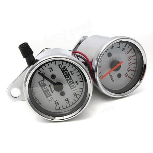 Motorcycle Odometer Tachometer Speedometer Gauge with Black Bracket 2