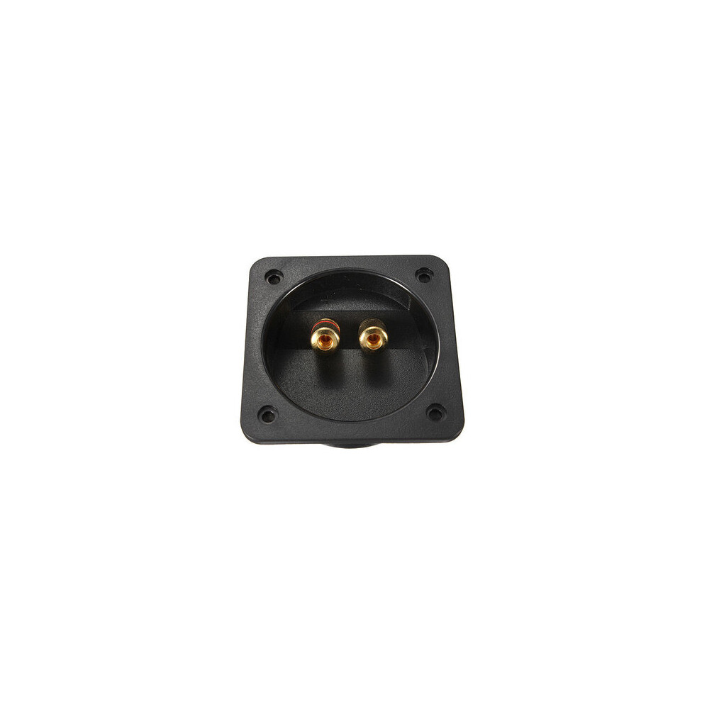 Square Recessed Speaker Junction Box With Gold Binding Posts 4151093687831