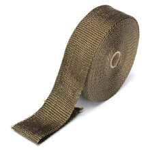 50mmx15m Exhaust Heat Wrap Insulation Pipe Tape Titanium Glass Fiber