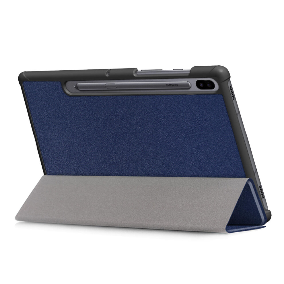 Tri-Fold Stand Tablet Case For Samsung Tab A S6 Darkblue 7082497863552