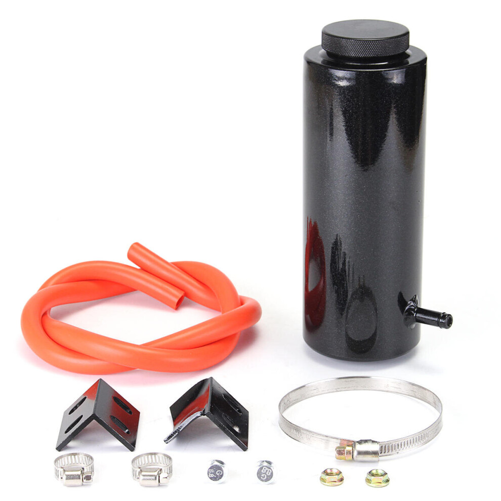 800Ml Aluminum Alloy Universal Radiator Coolant Catch Tank Black 840079353375