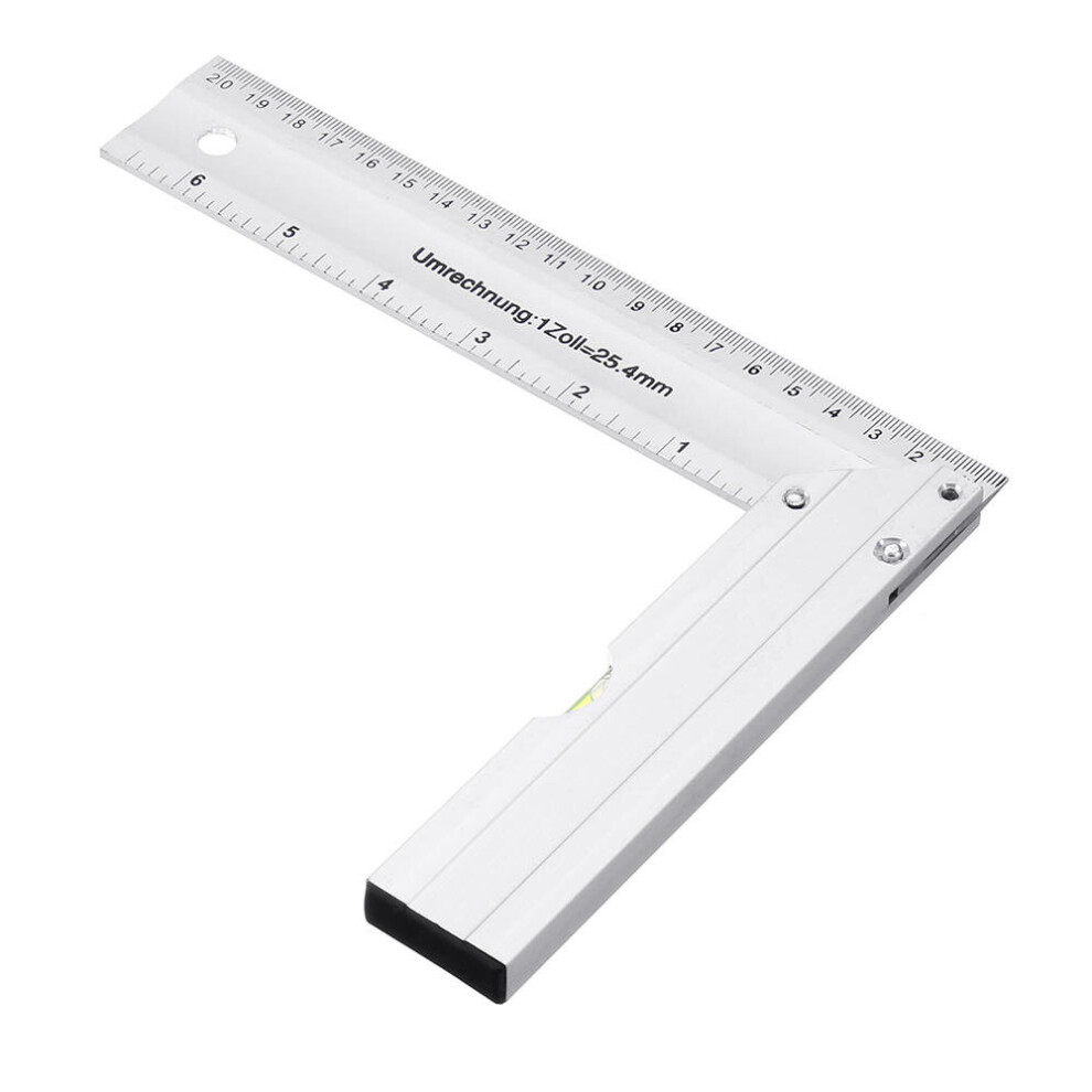 200Mm 90 Degree Angle Ruler Aluminum Seat Woodworking Ruler With Horizontal Tube 840079356635