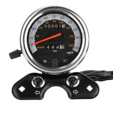 Motorcycle Odometer Speedometer LCD Digital Gauge For Cafe Racer