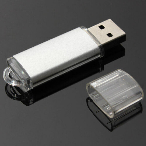 2PCS 128MB USB 2.0 Flash Drive Candy Silver Memory Storage U Disk 1
