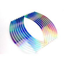 3 x 16pcs Tyre Reflective Strips Tape Styling Wheel Sticker Rim For 17Inch 18Inch Car Motorcycle Bike Tire