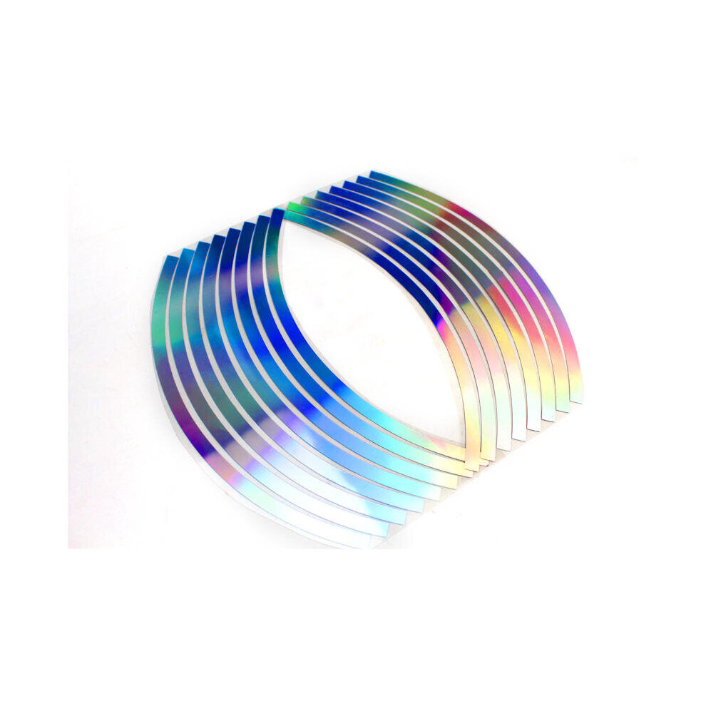 3 X 16Pcs Tyre Reflective Strips Tape Styling Wheel Sticker Rim For 17Inch 18Inch Car Motorcycle Bike Tire 840079080806