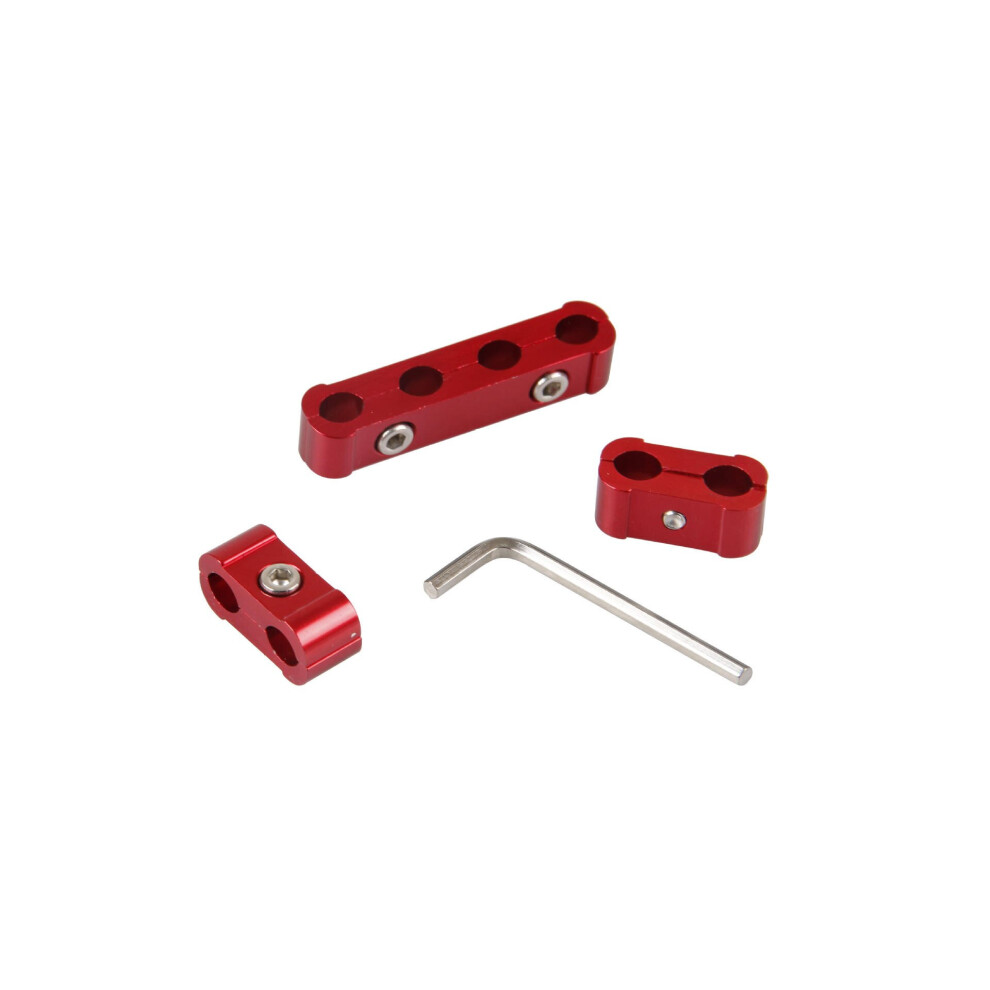 Spark Plug Wire Separator Fixed Sleeve Ignition Harness Fixed Seat Four-Hole Clamp Colour Red 5202984959755