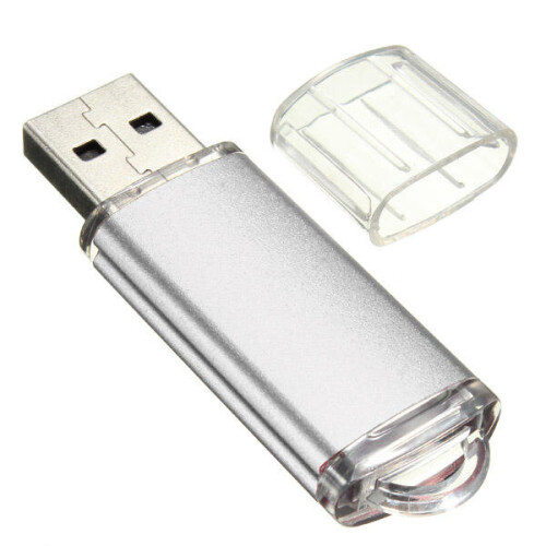 2PCS 128MB USB 2.0 Flash Drive Candy Silver Memory Storage U Disk