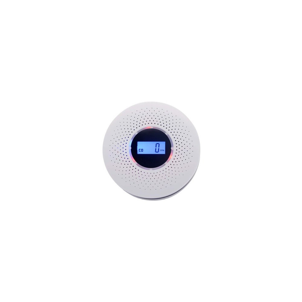 LCD CO Smoke Detector Live Human Voice Alarm Carbon Monoxide Leakage Sensor High Reliability