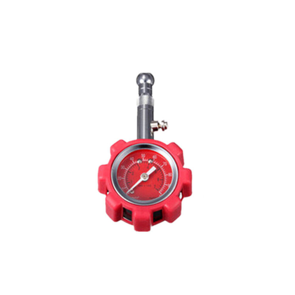 Car Truck Tire Air Pressure Dial Gauge Meter Tester Motorcycle Bike 100Psi Color Red 840079320155