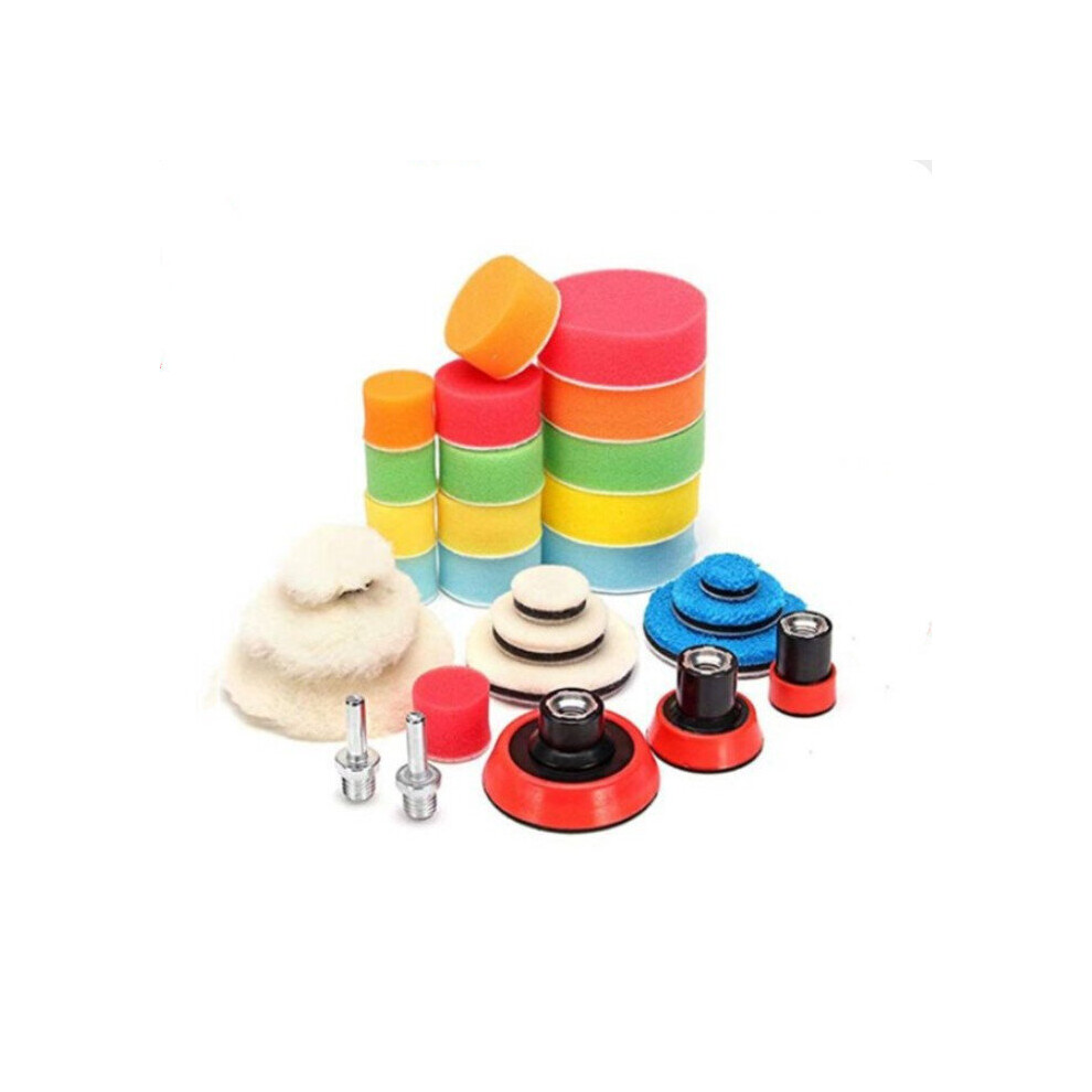 29Pcs Drill Buffing Pad Polishing Pad Mix Size Kit With M14 Backing Pad Adapters 8651949789840