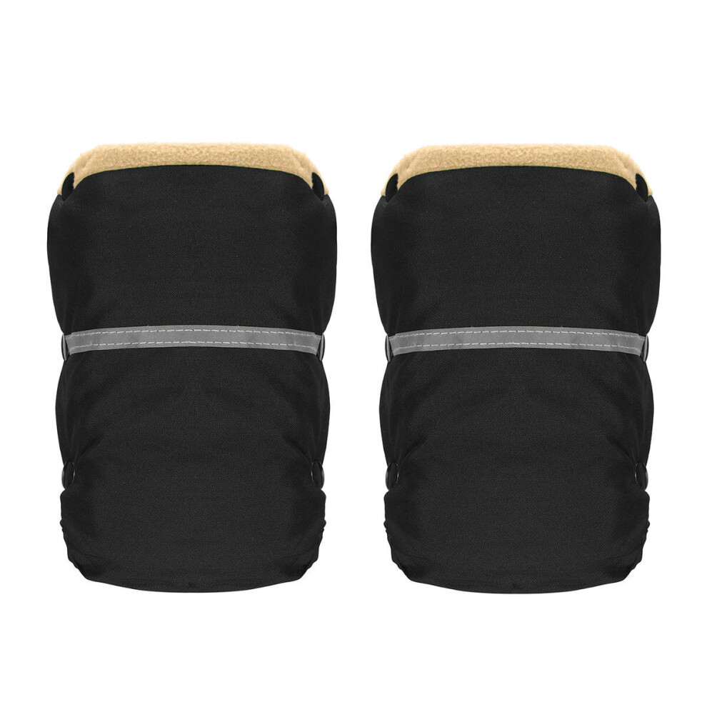 Winter Warm Mittens Pram Pushchair Gloves Relflective Hand Muff Waterproof Stroller Glove BEIGE COLOR