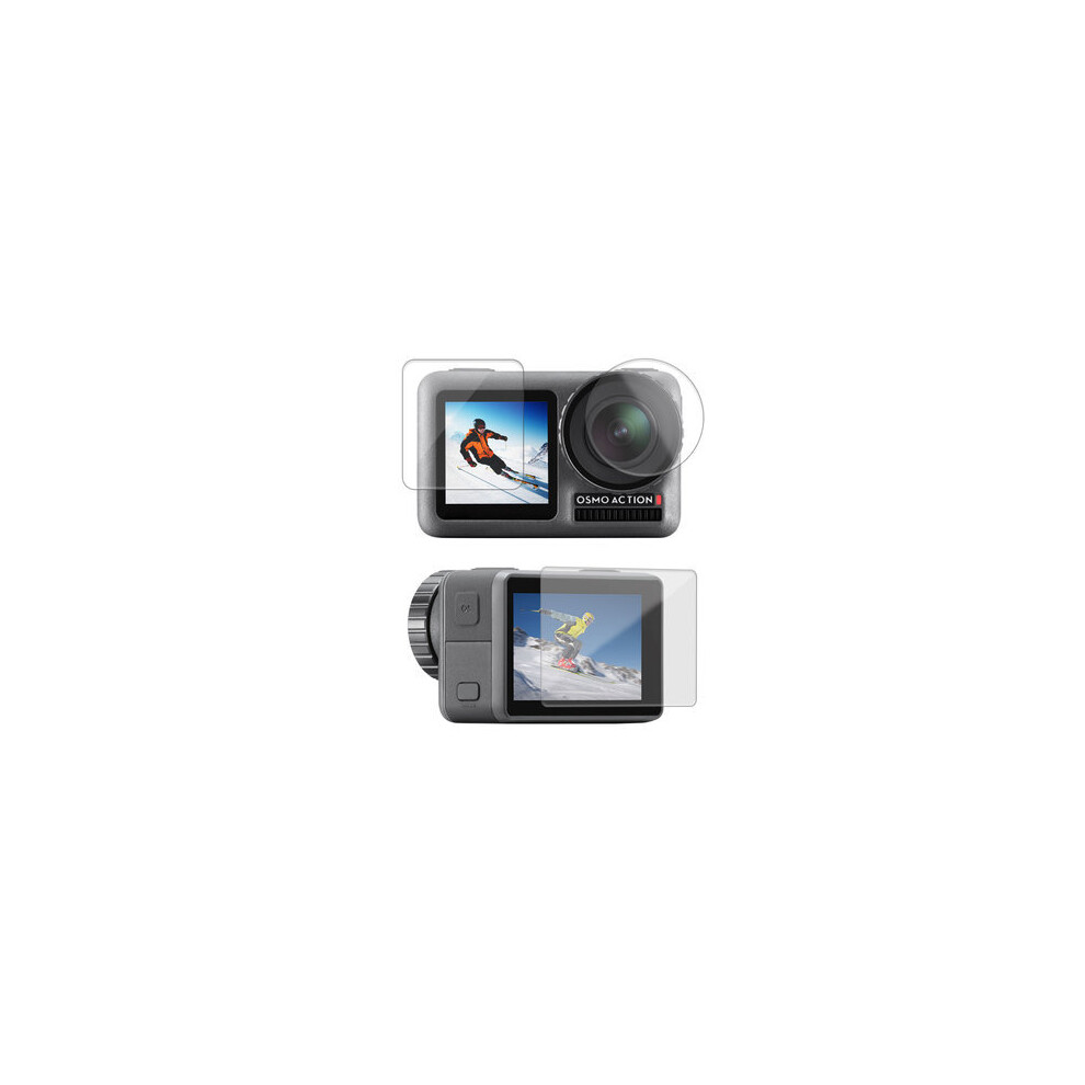 FLW307 Lens Dual Screen Protective Protector Film for DJI OSMO Action Sports Camera