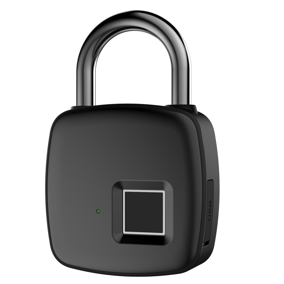 P30 Fingerprint Lock Electronic Smart Lock Usb Rechargeable Fingerprint Padlock Quick Unlock Zinc Alloy Metal Lock For Door Luggage 4151093695607