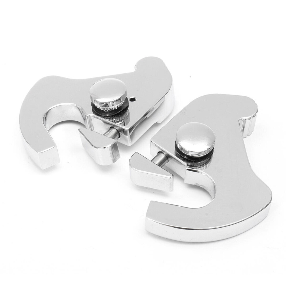 1Pair Bar Luggage Rack Docking Latch Clip Kit For Harley Electra Road Street Glide Silver 4191026593235