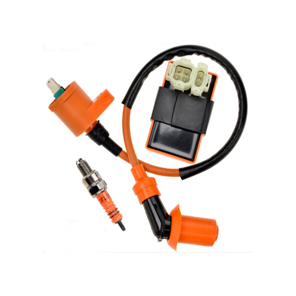 Ignition Coil+Racing Cdi Box+ Spark Plug For Gy6 50 125 150Cc Moped Scooter Atv Go Carts 5202984958536