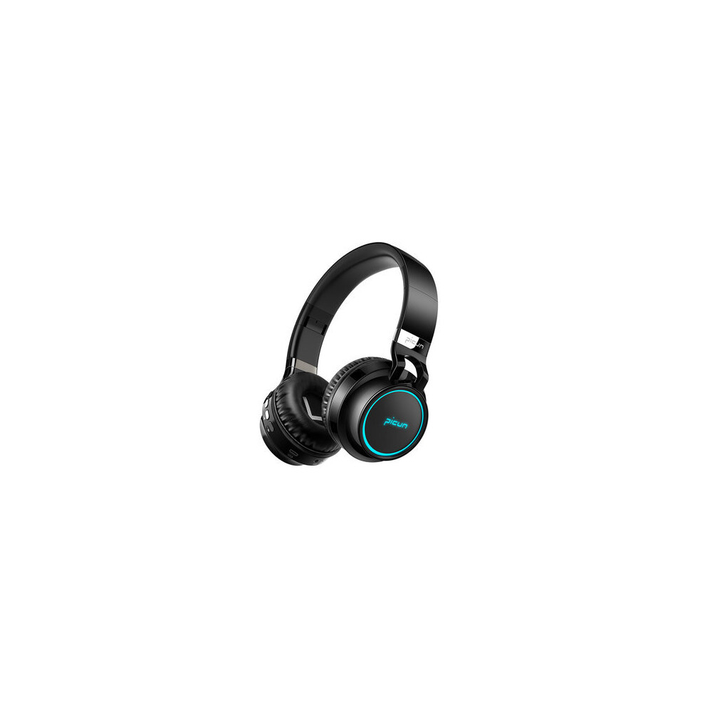 P60 Led Flashing Colorful Bluetooth Headphone With Mic Aux Tf Card Handsfree Call Color Black 4191026546712