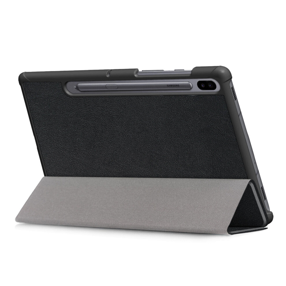 Tri-Fold Stand Tablet Case For Samsung Tab A S6 Black 7082497858909