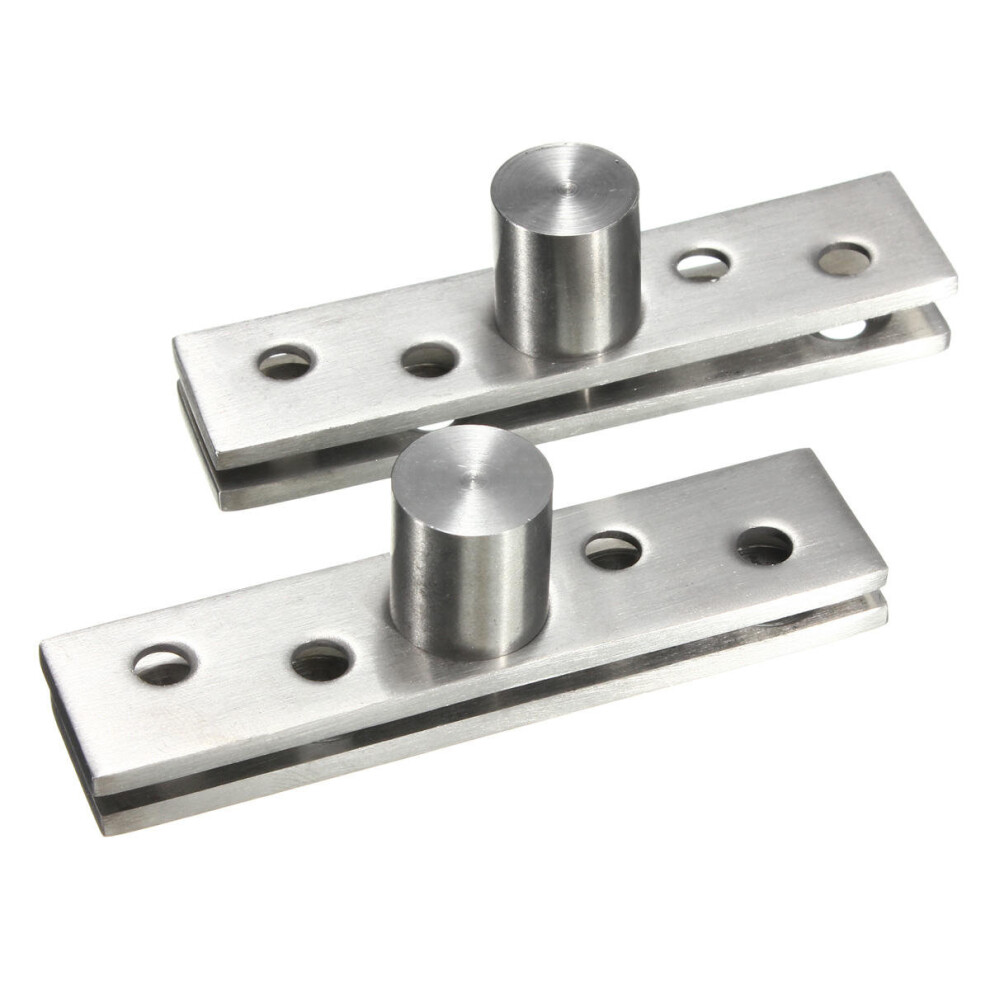 2Pcs 360 Degree Door Pivot Hinge Hardware Silver 75Mm Length 8651939566154