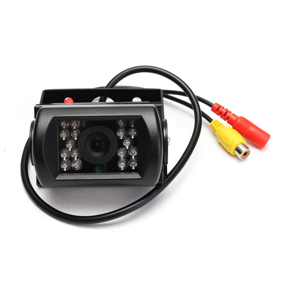 Waterproof 12V-24V Ccd 18-Ir-Leds Night Vision Rear View Reverse Camera For Car Bus Truck Trailer 4191026593051