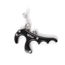 Archery Compound Bow Steel Hunting 4 Finger Steel Grip Arrow Quick Bow Release Aid Adapter BLACK COLOR