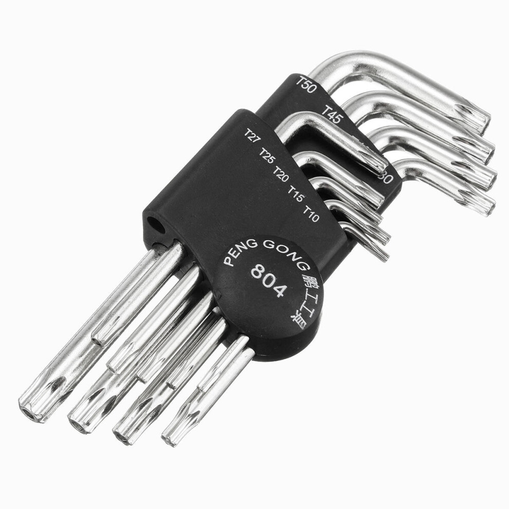 804 9Pcs Torx Hex Wrench Screwdriver Star Key L Wrench Set 6901722564570