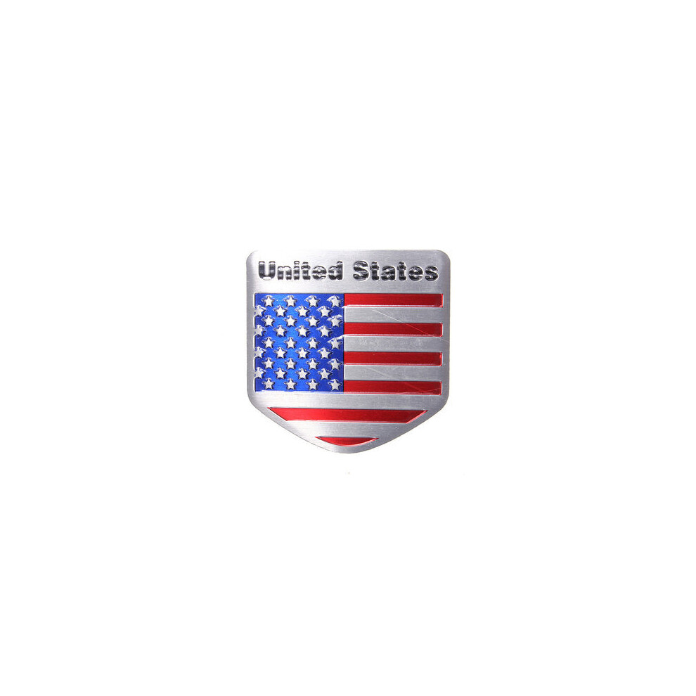 5Pcs Usa Flag Metal Auto Refitting Car Badge Emblem Decal Sticker 840079332813