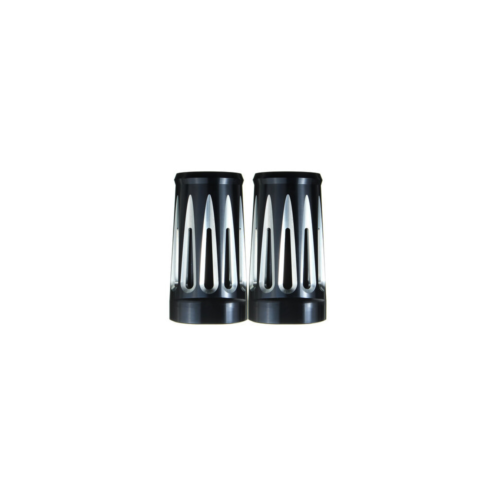 Aluminum Fork Boot Slider Cover Edge Cut Billet Cow Rsd For Harley Touri Black 4191026508024